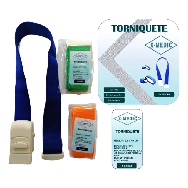Ligadura Plana O Torniquete Para Toma De Muestra X 4 Und
