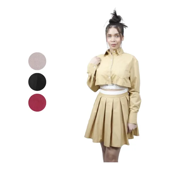 Set Importado Con Manga Y Falda Marca Love Couture