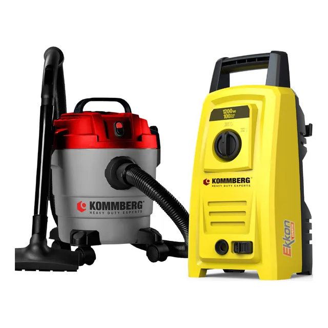 Combo Aspiradora Industrial 10l 1000w Hidrolavadora Kommberg