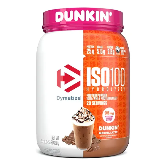 Dymatize Iso100 Dunkin Mocha Latte Proteína En Polvo 1.45lbs | Cuotas sin interés