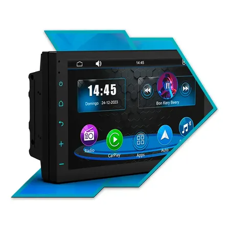 Central Multimídia Universal Cm7 Faaftech 7 Connectmedia Carplay Androidauto Com Fio