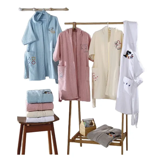 Bata De Baño Infantil Azul Con Capucha