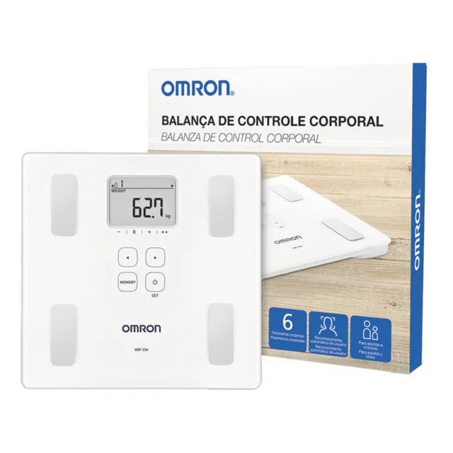 Balanza digital Omron Balanzas de Baño HBF-226 blanca, hasta 150 kg