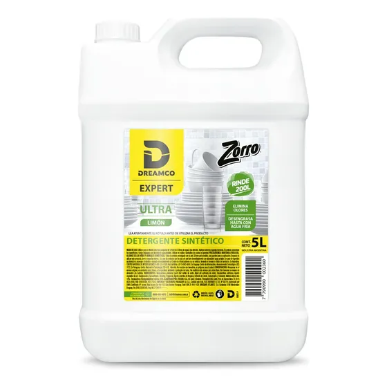 Detergente Limón Zorro Expert 5 Litros. Rens