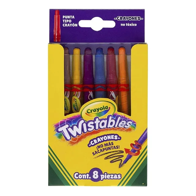 8 Mini Crayones Twistables Colores Intensos Escolar Crayola