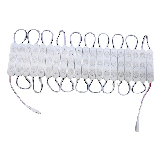 100pz Módulos 3 Led P/ Exterior C/ Lupa 127V Calido Directo