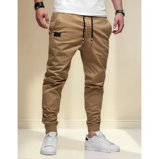 Pantalón Jogger Cargo Casual De Twill De Algodón Para Hombre