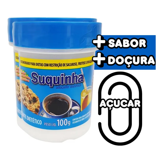 Kit Kerry Suquinha Adoçante 2x100g: Adoça 100x Sem Amargor