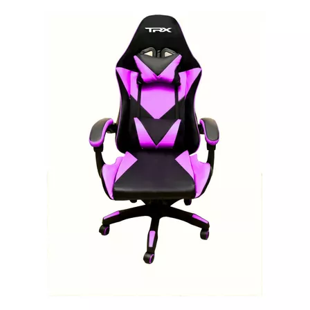 Cadeira Home Office Gamer Ergonômica Tronyx Cor Preto/Rosa Material do estofamento Couro sintético