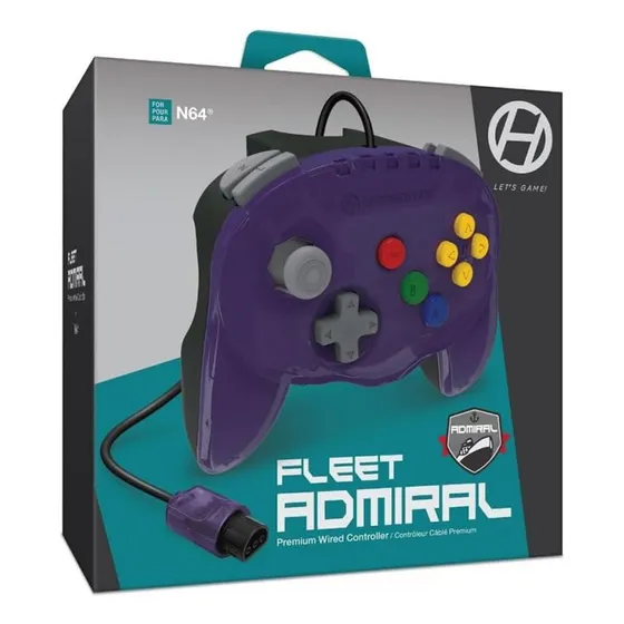 Fleet Admiral Premium Wired Controller For Nintendo 64