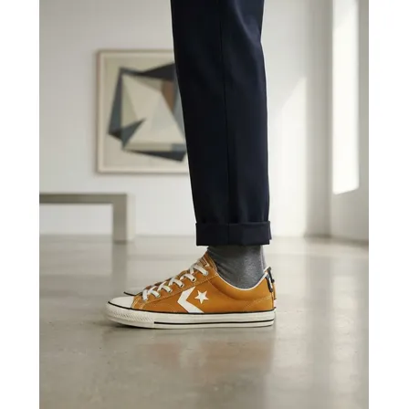 Tênis Converse Star Player Co0648 Curto Tecido Bege Mel/amendoa/amendoa Liso 42 Br