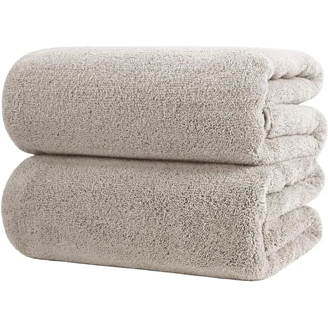 Juego De 2 Toallas De Baño Microfibra Playa Mano Grande Az