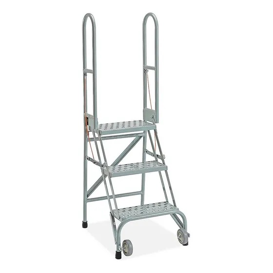 Escalera Use Y Doble - 3 Escalones, Gris - Uline