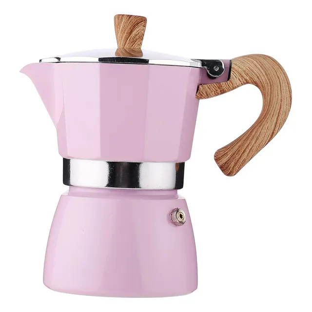 Aleación De Aluminio Espresso Maker Moda 150ml Rosado 150ml
