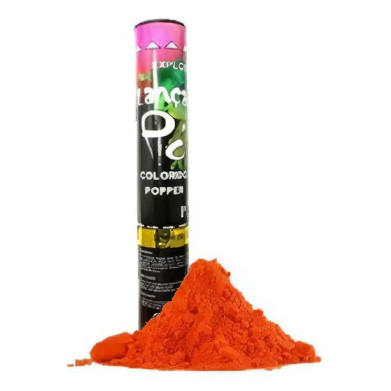 Lança Pó Colorido 30cm Festa Cores Holi Party Laranja - 50g