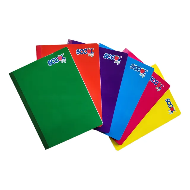 Libreta Cosida Profesional 100 Hojas Cuaderno Cosido 6 Pzas 6 Cuadro Grande