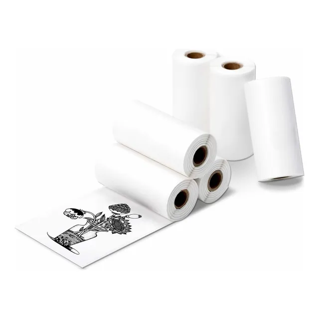 Rollo Autoadhesivo Para Mini Impresora Pack X 5 Unidades