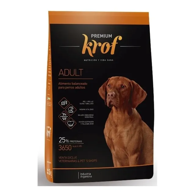 Alimento Krof Premium para perros adulto todos los tamaños sabor mix de 15 kg