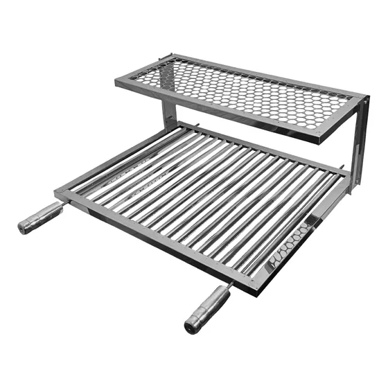 Grelha Parrilla Inox Uruguaia Com Descanso 40 45 50 55 60cm