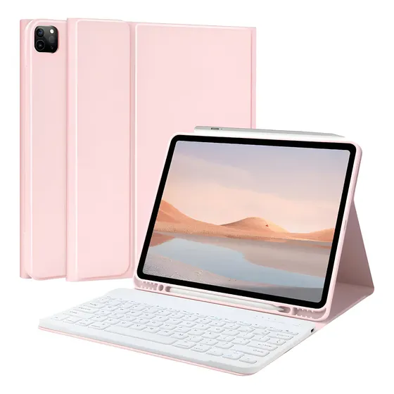 Carcasa iPad 9 Con Teclado Bluetooth Portátil Para 10.2\u002F10.5 Color Rosa Pálido | Cuotas sin interés