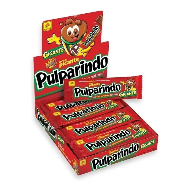 Dulce Pulparindo Gigante Extrapicante 16 Piezas 448g Sabor Agridulce y Picante Ideal Para Botanas Snack Mexicano Tradicional Perfecto Para Compartir En Fiestas o Reuniones Sabor Intenso y Refrescante