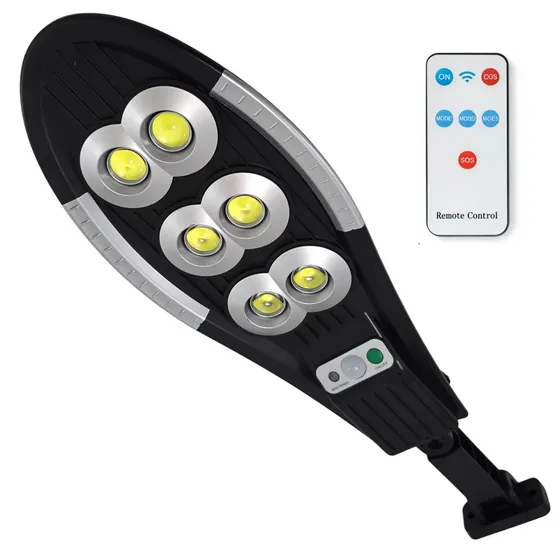 Reflector LED Solar 300w Bazuca Exterior Con Sensor Movimiento Ip66 Reflector Alta Potencia 6 Cobs Para Patio Jardín Parcela Estacionamiento Alumbrado Público + Soporte Brazo Muro Luz Blanca 6500k | Cuotas sin interés