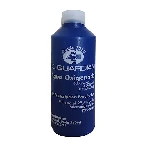 Agua Oxigenada X 240ml. Bulto De 36 Piezas. El Guardian.