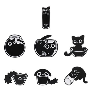 Set Pin Gato Negro Broche Metalico Prendedor Michi Karen Cat Set Pin Gato Negro Broche Metalico Prendedor Michi Karen Cat