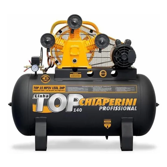 Compressor De Ar 15 Pés 3hp 150l Mono Top 15 Mp3v Chiaperini