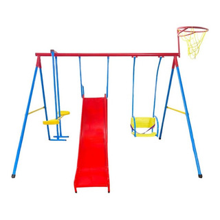 Resbaladilla, Balancín, Columpio, Canasta De Basquet, 5 En 1 Resbaladilla, Balancín, Columpio, Canasta De Basquet, 5 En 1