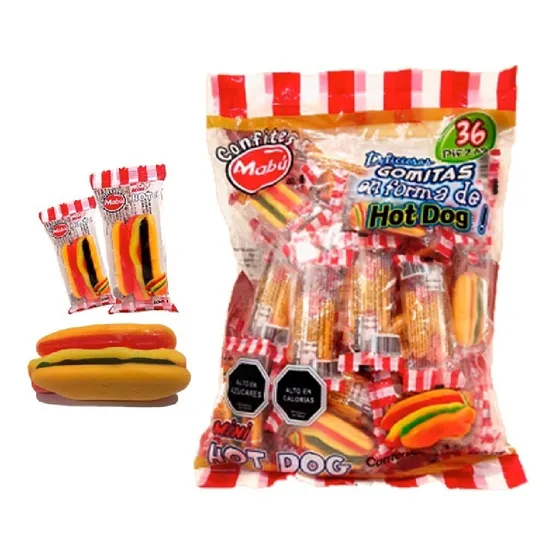 Dulces Hotdog Sorpresa Cumpleaños X 36 Cotillón Activarte