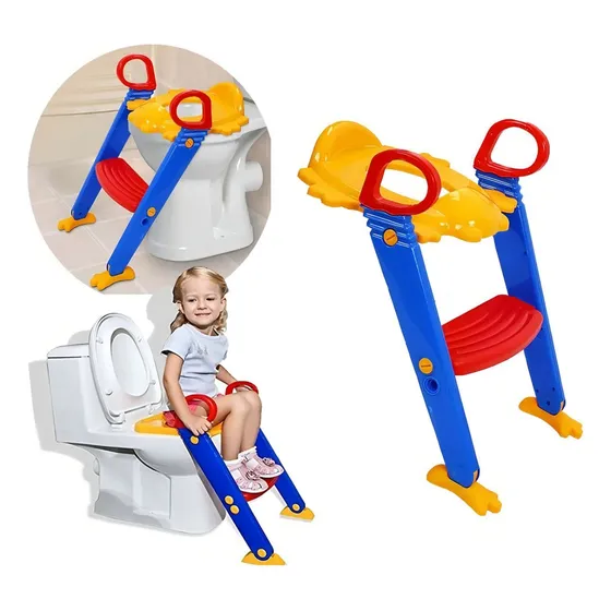 Adaptador De Inodoro Para Niños Escalera + Asiento