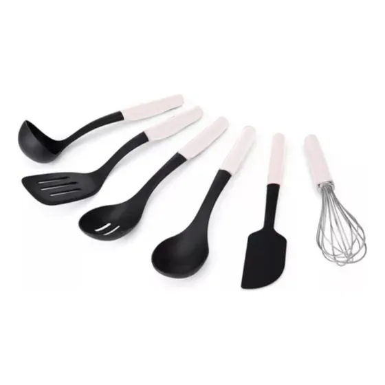 Set De Utensilios De Cocina Nylon Kitchenaid 6 Pzas (blanco)