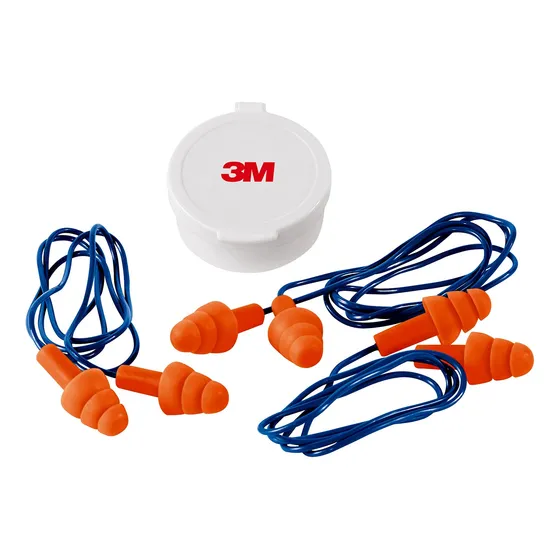 Earplugs 3m Corded Reusable Nrr 25db 3 Pack Orange (90716h3-