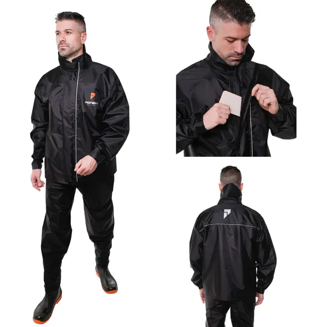 Roupa Chuva Capa Moto Conjunto Motoqueiro Nylon Impermeavel