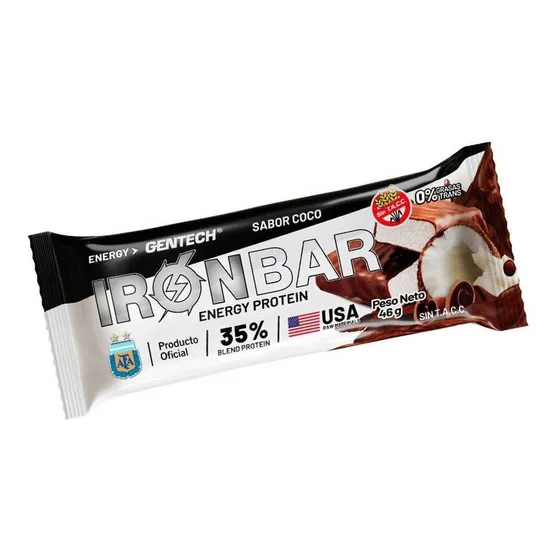 Suplemento en barra Gentech Proteína sabor coco x 46g