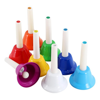 Kit De 8pcs Campanas De Percusión De Mano Orff Instrumentos Kit De 8pcs Campanas De Percusión De Mano Orff Instrumentos