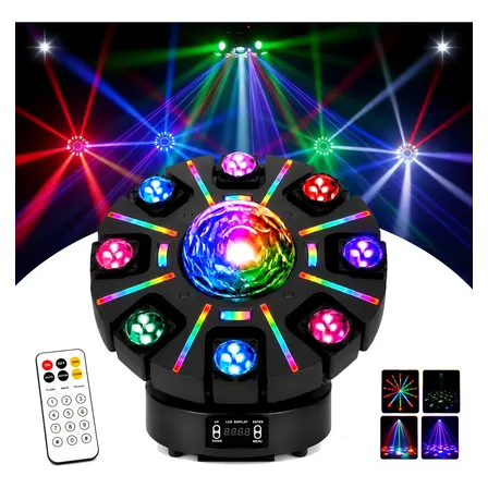 240w Moving Head Light 8 Leds Rgbw Luminação Dj Festa Strobo 127/220v