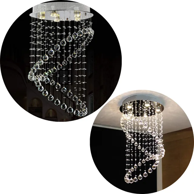 Plafon Lustre Redondo Cristal Legitimo Lampadas Leds Quente