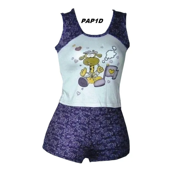 Pijamas Infantil Niñas Short Y Franela Conjunto Estampada