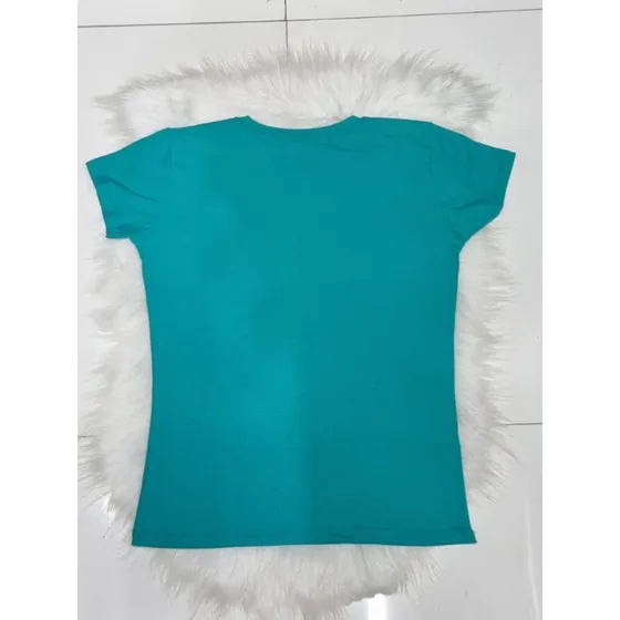 Camiseta Feminina Básica De Algodão