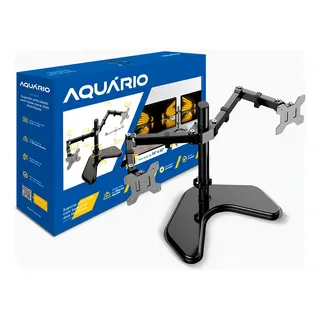 Suporte Articulado Para 2 Monitores De 14 A 32 Com Base Fixa Cor Preto Suporte Articulado Para 2 Monitores De 14 A 32 Com Base Fixa Cor Preto