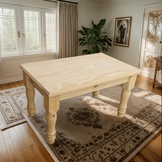 Mesa Ratona De Living | Madera | Torneada | Sin Lustre