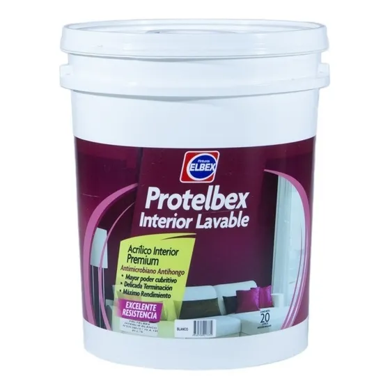 Látex Protelbex Interior Lavable Premium X 4 Lts Prestigio Blanco