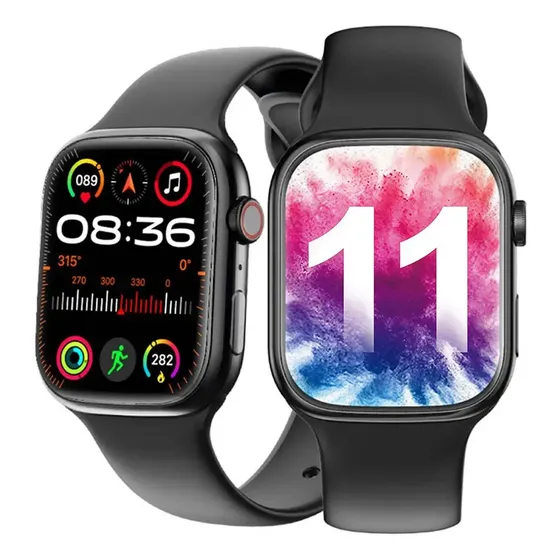 Smartwatch Belteenk Watch 11 Preto com Tela HD 2.01" e Chamada Bluetooth