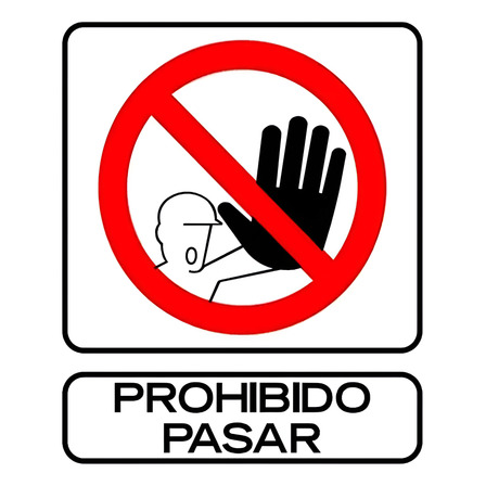 Carteles Señalización Diseño Industrial Modelos 22x28 Prohibido Pasar Carteles Señalización Diseño Industrial Modelos 22x28 Prohibido Pasar