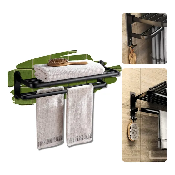 Toallero Plegable Para Baño Cocina Toalla Repasador Ac. Inox