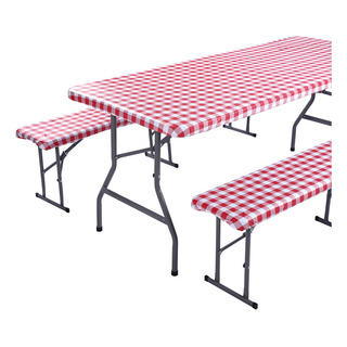 Juego De 3 Fundas Elásticas Ajustables Para Mesa De Pícnic Juego De 3 Fundas Elásticas Ajustables Para Mesa De Pícnic