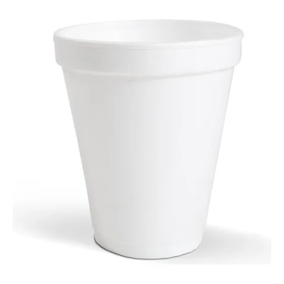 Vasos Descartables Térmico 180cc Telgopor Blanco Café X 100u