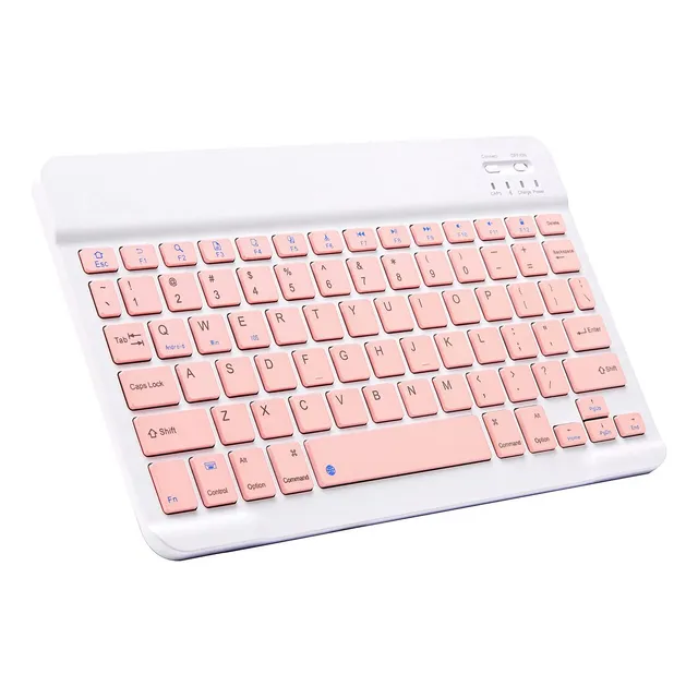 Teclado Portatil Ultra-slim Bluetooth De 10 Pulgadas - Rosa